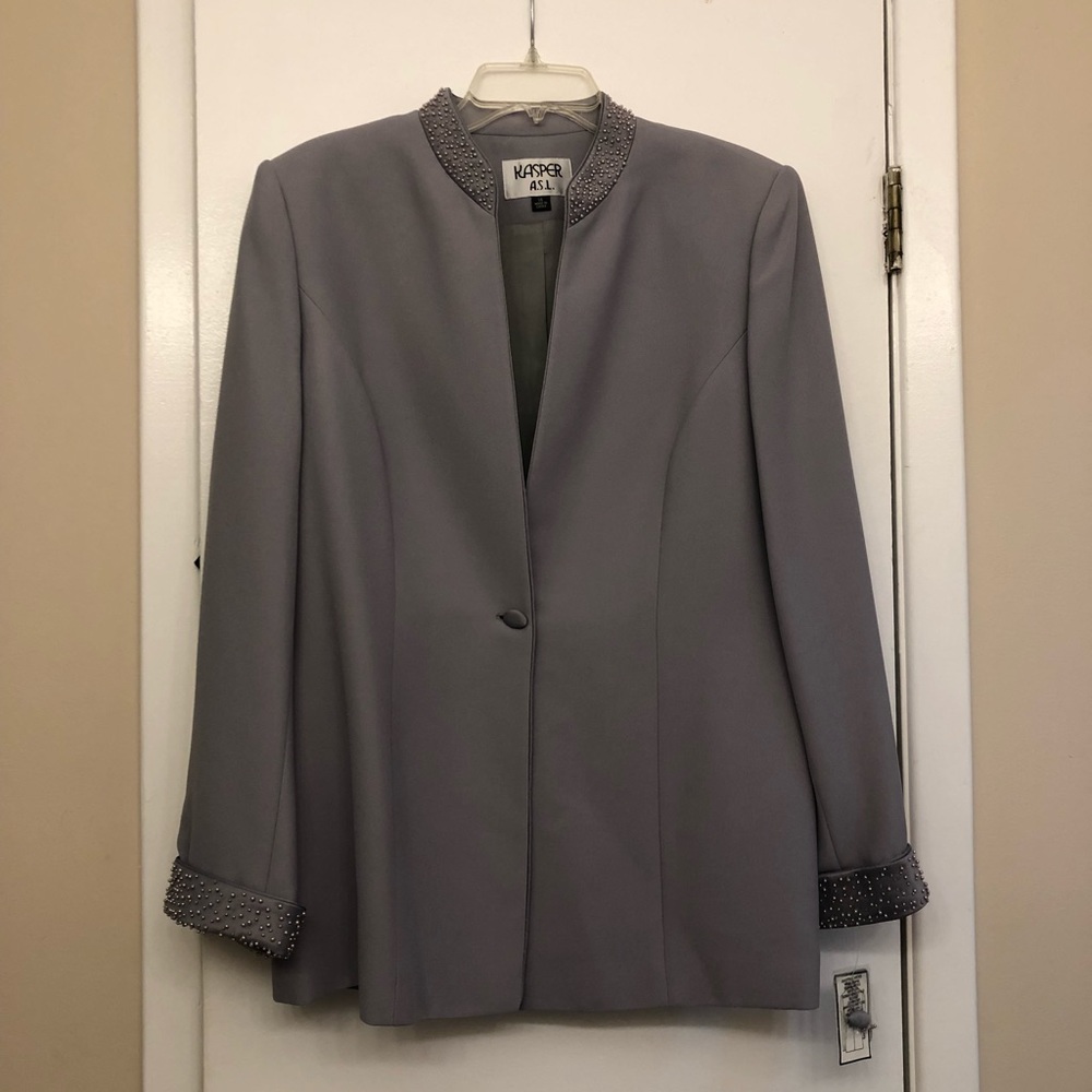Light Gray Kasper A.S.L Blazer